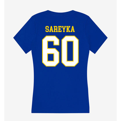 Delaware - NCAA Football : Carter Sareyka - Women's V-Neck T-Shirt-1