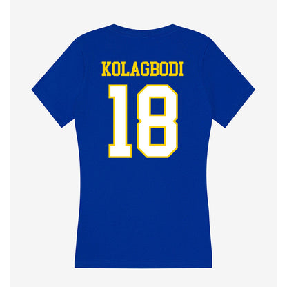 Delaware - NCAA Football : Jamarion Kolagbodi - Women's V-Neck T-Shirt-1