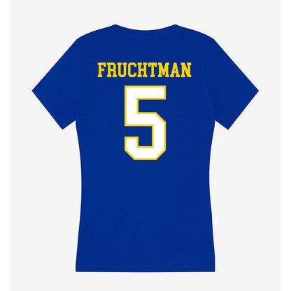 Delaware - NCAA Women's Basketball : Amalia Fruchtman - Women's V-Neck T-Shirt-1