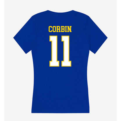 Delaware - NCAA Football : Jawarren Corbin - Women's V-Neck T-Shirt-1