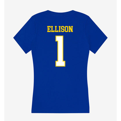 Delaware - NCAA Men's Basketball : Mason Ellison - Women's V-Neck T-Shirt-1