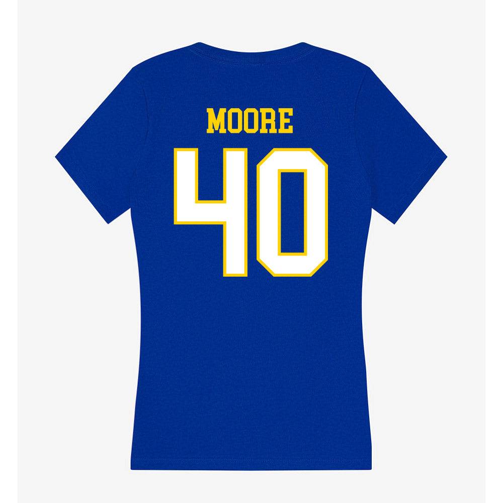 Delaware - NCAA Football : Scott Moore - Women's V-Neck T-Shirt-1