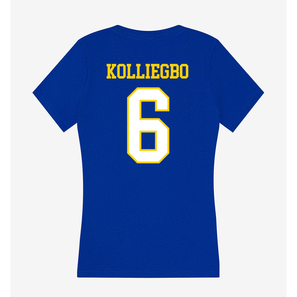 Delaware - NCAA Women's Basketball : Safiatu Kolliegbo - Women's V-Neck T-Shirt-1