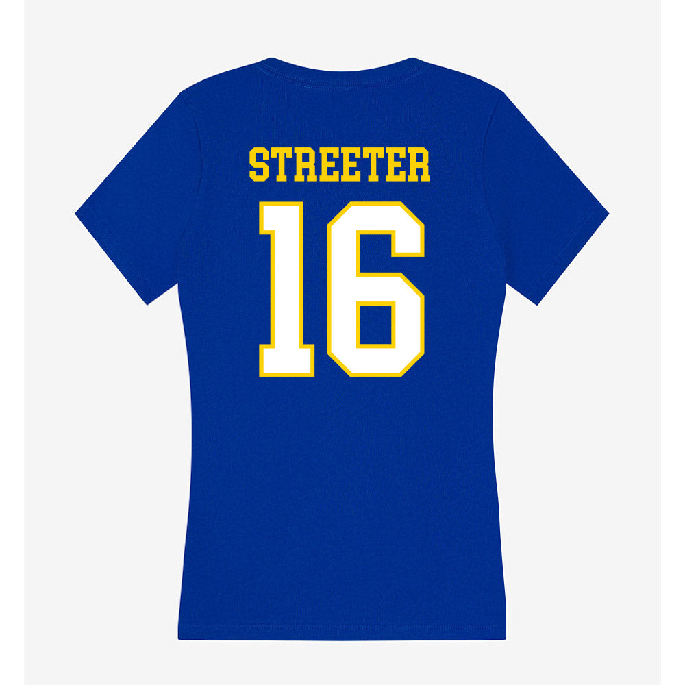 Delaware - NCAA Football : Braden Streeter - Women's V-Neck T-Shirt-1