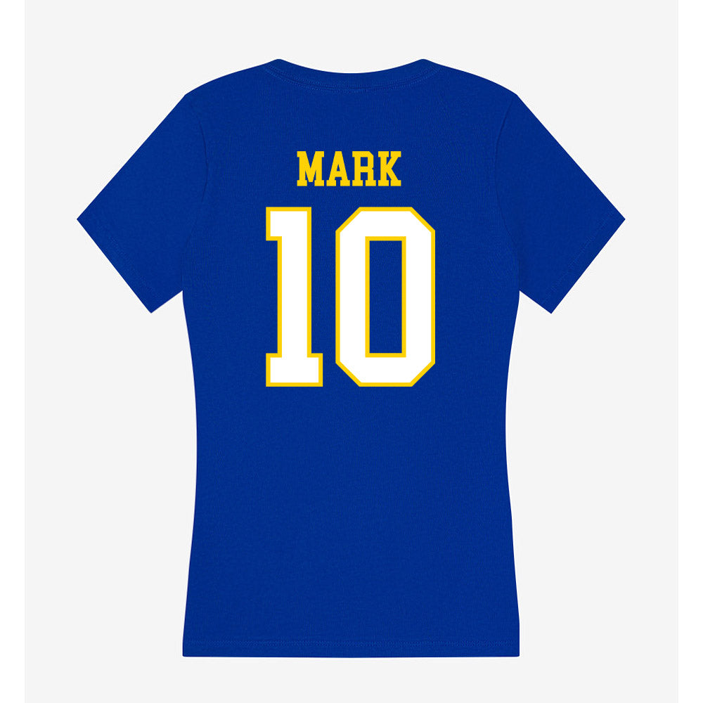 Delaware - NCAA Ice Hockey : Danica Mark - Women's V-Neck T-Shirt-1