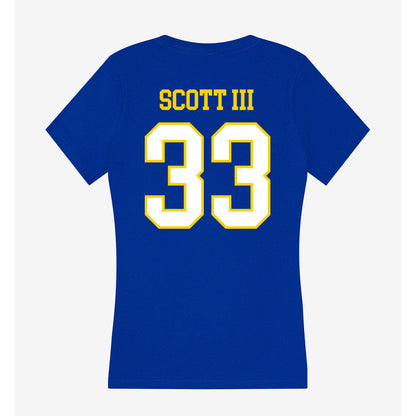 Delaware - NCAA Football : Trace Scott III - Women's V-Neck T-Shirt-1