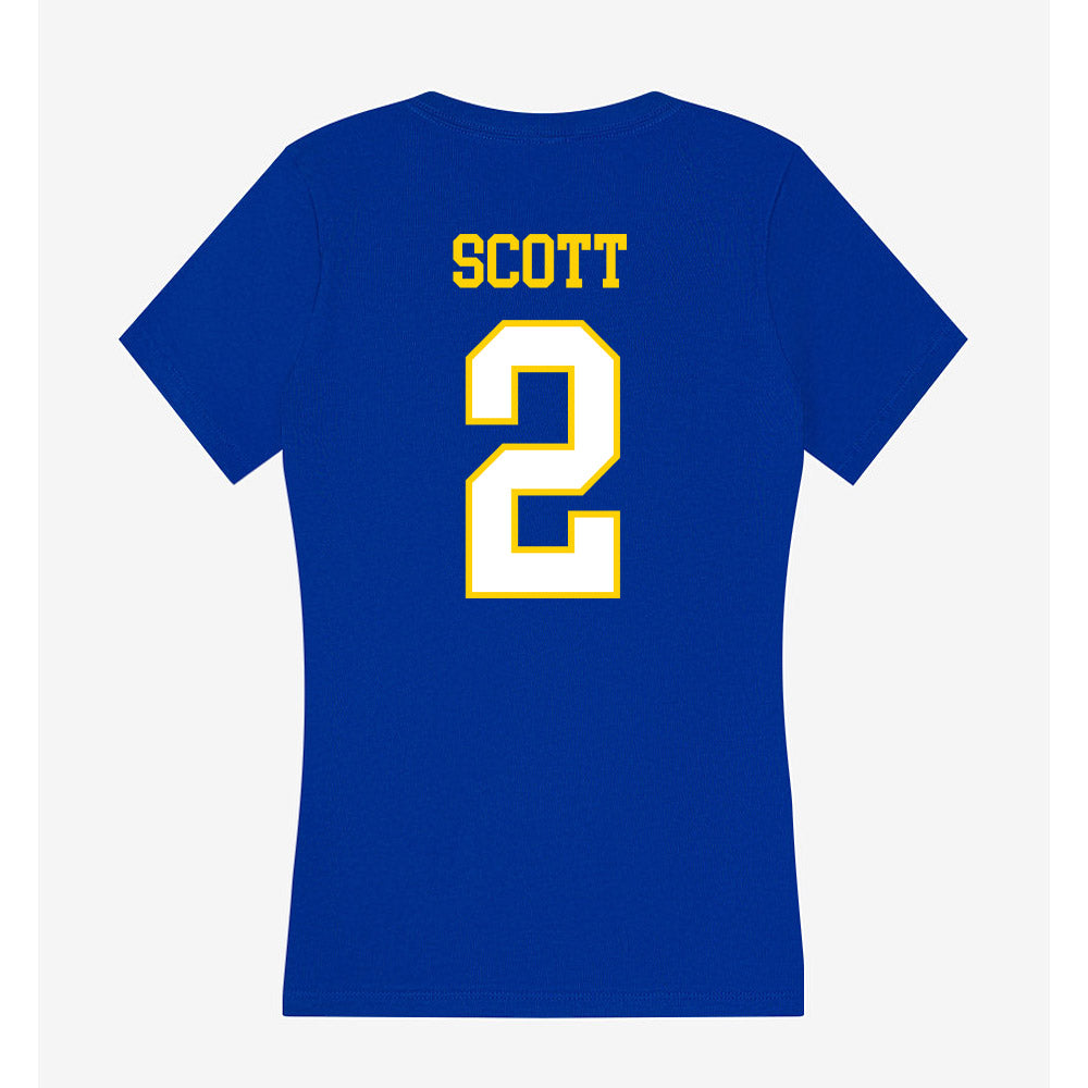 Delaware - NCAA Women's Basketball : Kendall Scott - Women's V-Neck T-Shirt-1