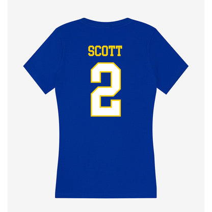 Delaware - NCAA Women's Basketball : Kendall Scott - Women's V-Neck T-Shirt-1