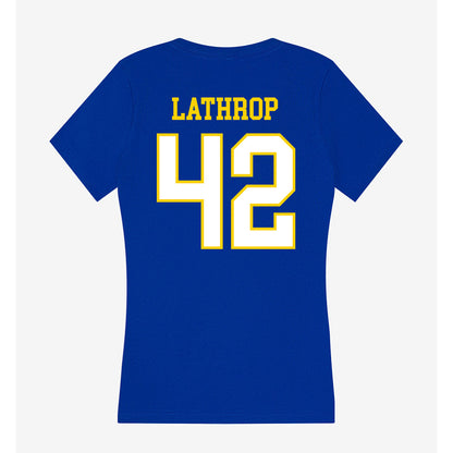 Delaware - NCAA Men's Lacrosse : Keegan Lathrop - Women's V-Neck T-Shirt-1