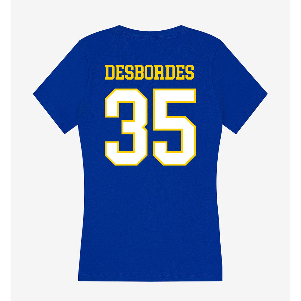 Delaware - NCAA Women's Lacrosse : Nichelle Desbordes - Women's V-Neck T-Shirt-1