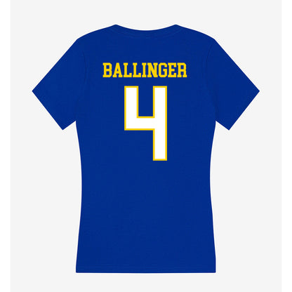 Delaware - NCAA Women's Soccer : Claire Ballinger - Women's V-Neck T-Shirt-1