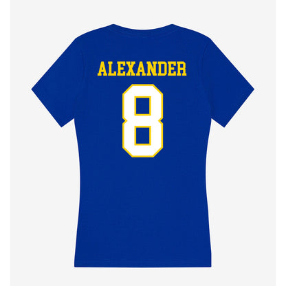 Delaware - NCAA Football : Jaquise Alexander - Women's V-Neck T-Shirt-1