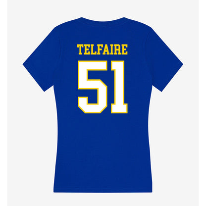 Delaware - NCAA Football : Chandler Telfaire - Women's V-Neck T-Shirt-1