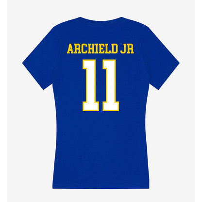 Delaware - NCAA Football : Eric Archield Jr - Women's V-Neck T-Shirt-1