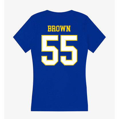 Delaware - NCAA Men's Basketball : Jameel Brown - Women's V-Neck T-Shirt-1