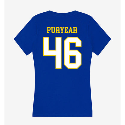 Delaware - NCAA Football : Julius Puryear - Women's V-Neck T-Shirt-1