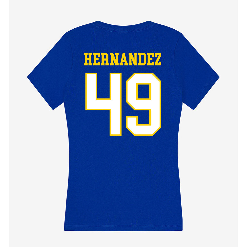 Delaware - NCAA Football : Yamdry Hernandez - Women's V-Neck T-Shirt-1