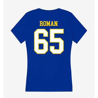 Delaware - NCAA Football : Wahkeem Roman - Women's V-Neck T-Shirt-1