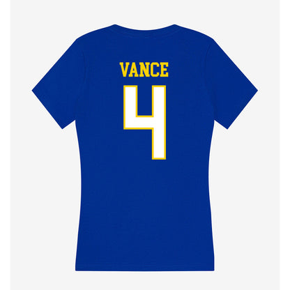 Delaware - NCAA Women's Basketball : Trinity Vance - Women's V-Neck T-Shirt-1