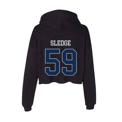 FAU - NCAA Football : Thomas Sledge - Women's Crop Fleece Hoodie-1