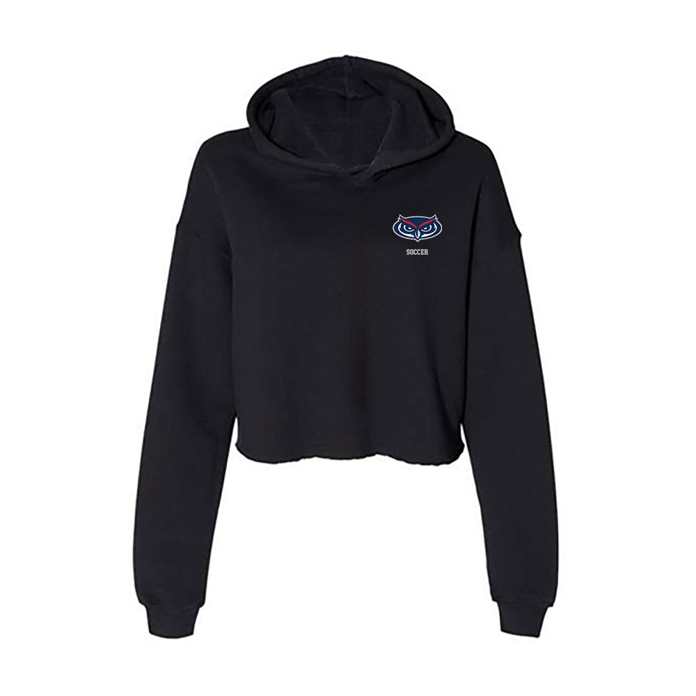 FAU - NCAA Men's Soccer : Christopher Jean-Francois - Women's Crop Fleece Hooded Sweatshirt-0
