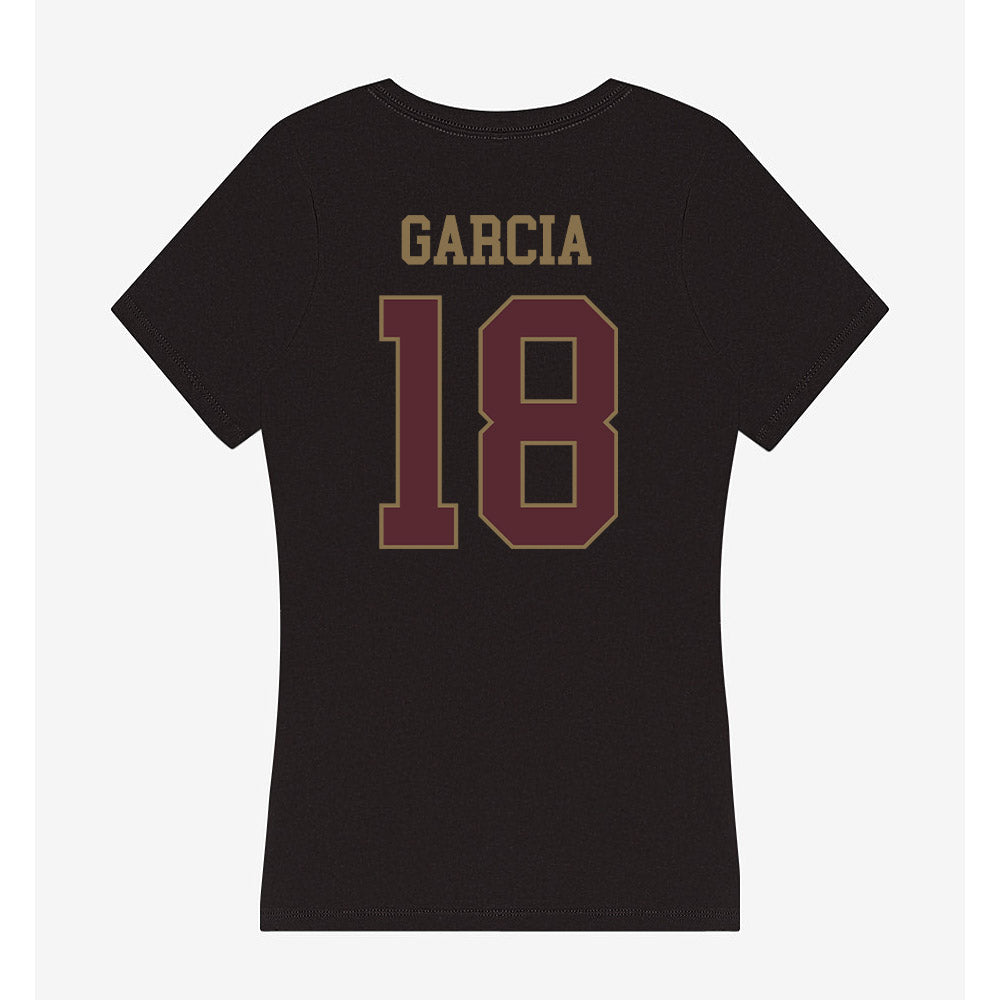 Texas State - NCAA Women's Soccer : halle garcia - Women's V-Neck T-Shirt-1
