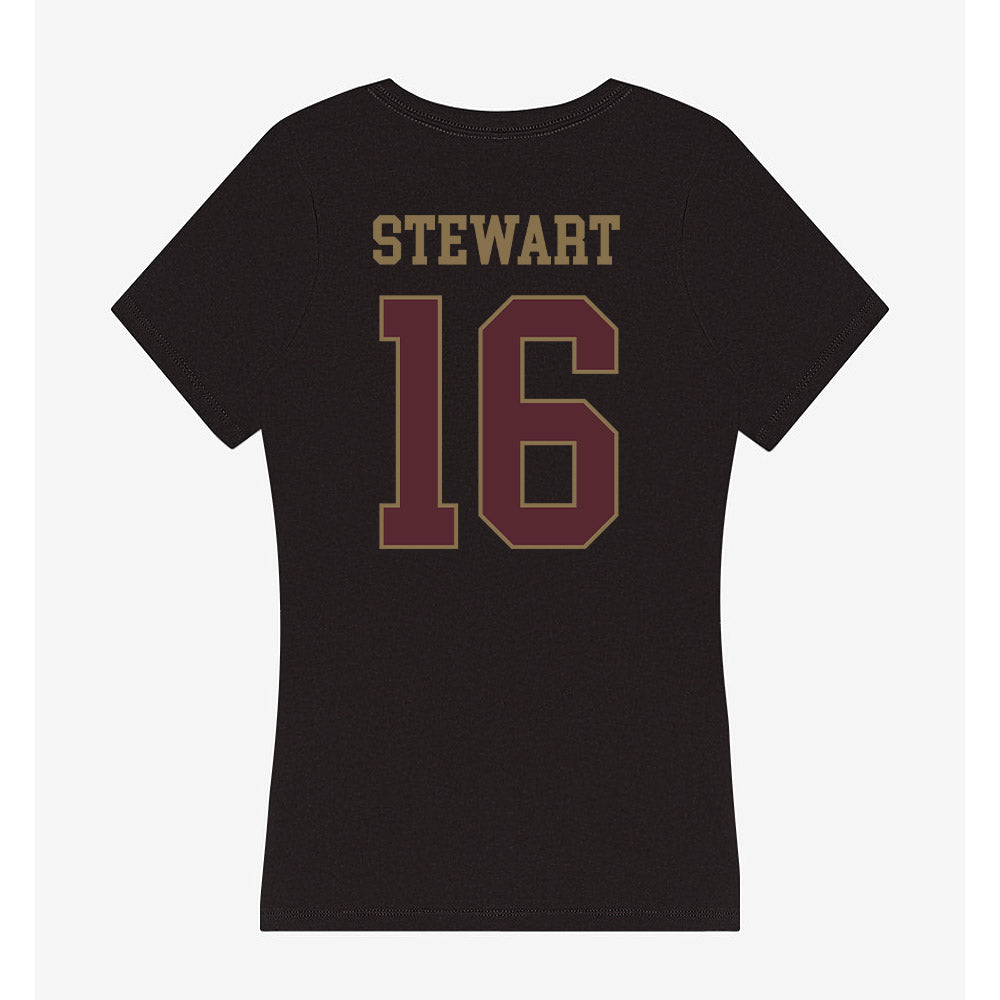 Texas State - NCAA Women's Soccer : Addison Stewart - Women's V-Neck T-Shirt-1