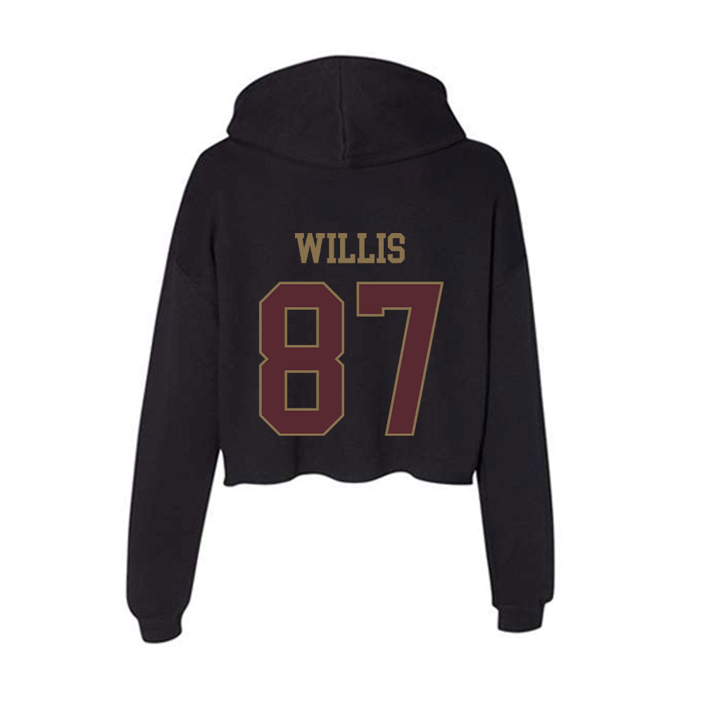 Texas State - NCAA Football : Kristopher Willis - Women's Crop Fleece Hoodie-1