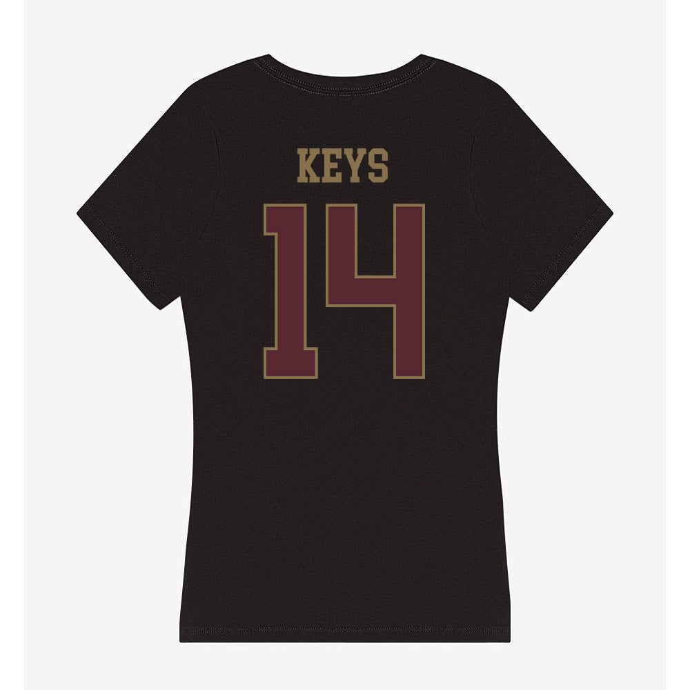 Texas State - NCAA Football : Dante Keys - Women's V-Neck T-Shirt-1