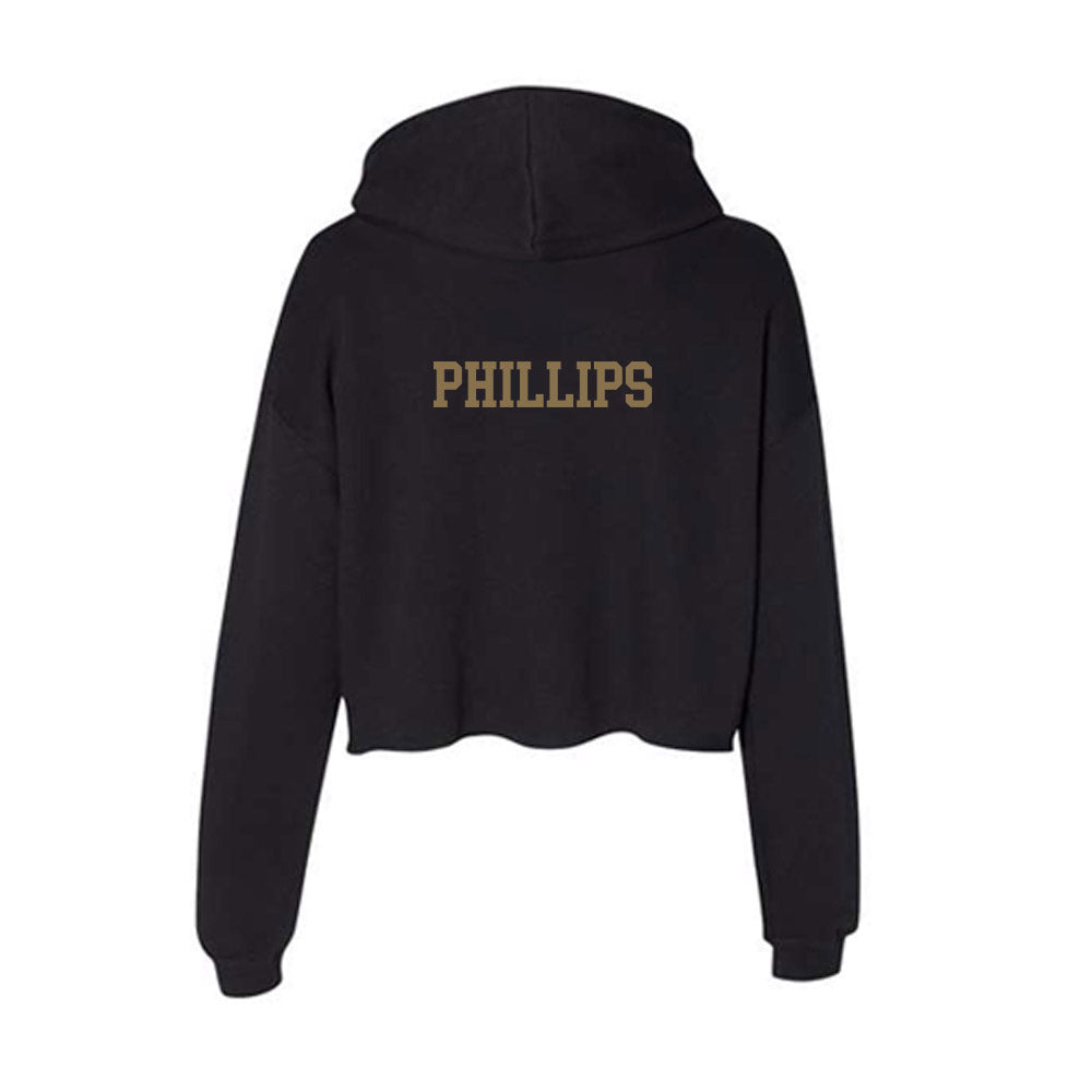 Texas State - NCAA Women's Track & Field : Mya Phillips - Women's Crop Fleece Hooded Sweatshirt-1