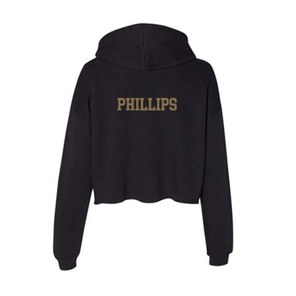 Texas State - NCAA Women's Track & Field : Mya Phillips - Women's Crop Fleece Hooded Sweatshirt-1