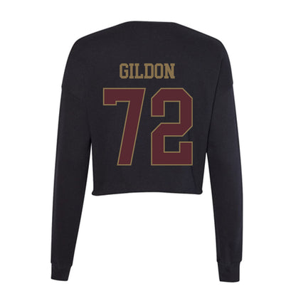 Texas State - NCAA Football : Kirk Gildon - Women's Cropped Crew Fleece-1