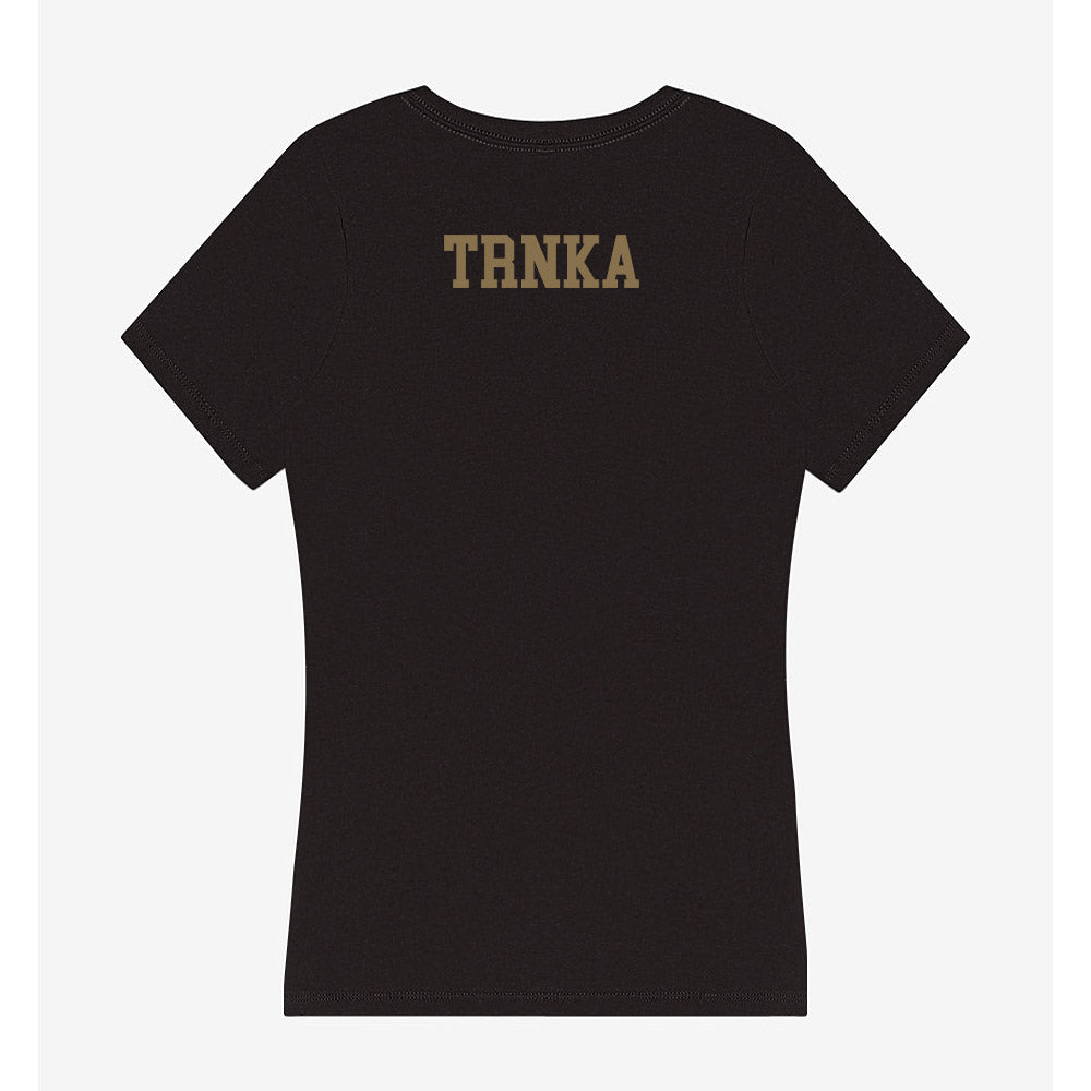 Texas State - NCAA Cheerleading : Helena Trnka - Women's V-Neck T-Shirt-1