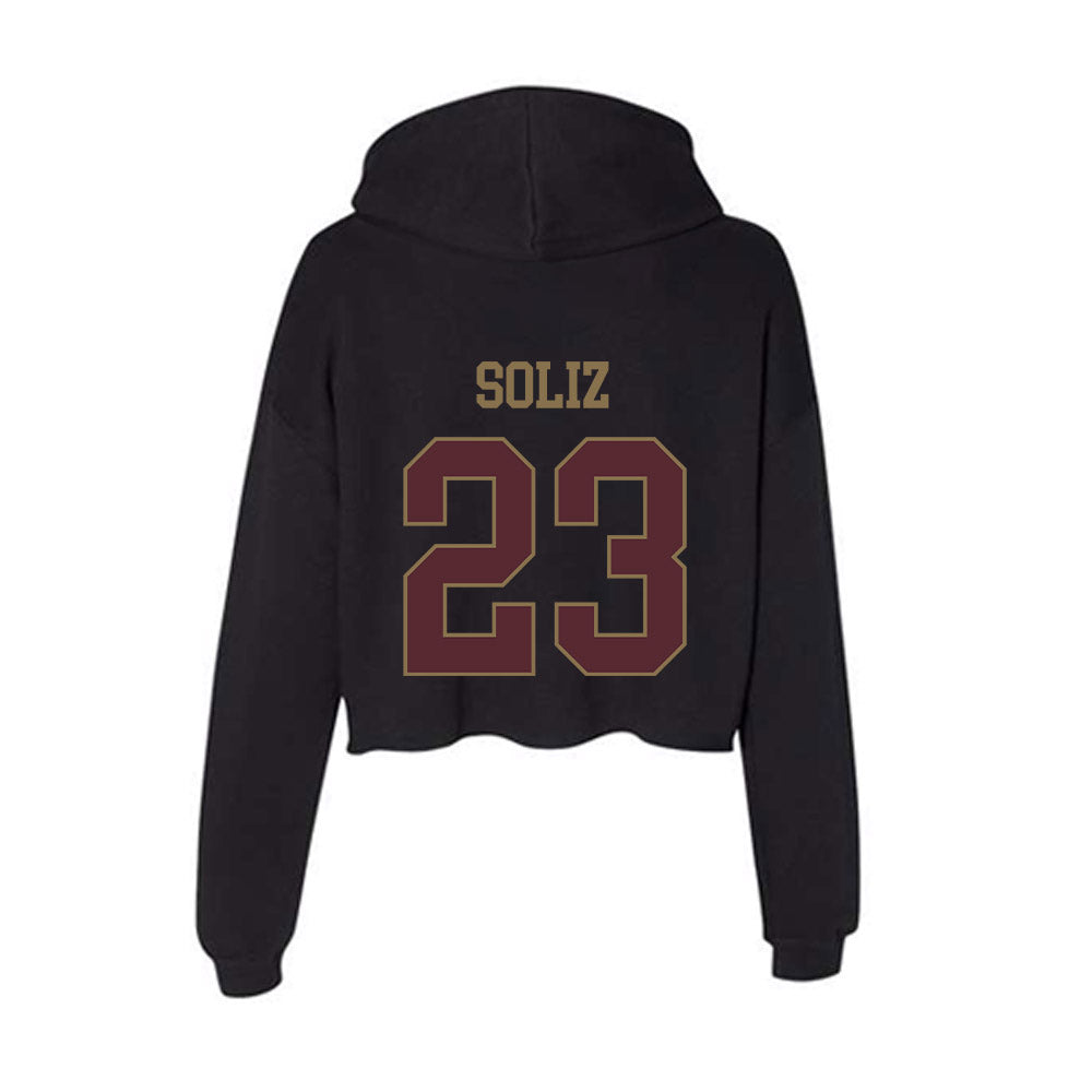 Texas State - NCAA Softball : Analisa Soliz - Women's Crop Fleece Hoodie-1