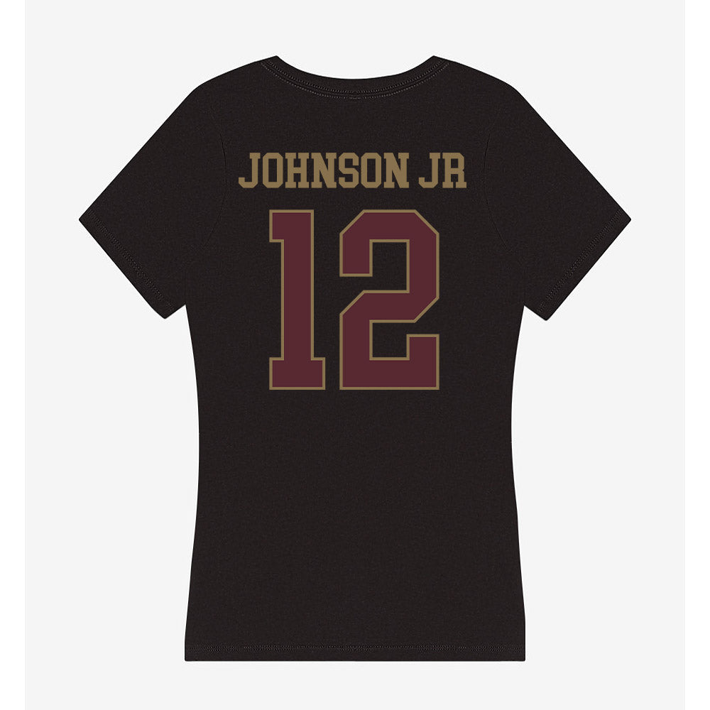 Texas State - NCAA Football : Lorenzo Johnson Jr - Women's V-Neck T-Shirt-1