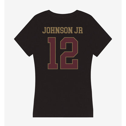 Texas State - NCAA Football : Lorenzo Johnson Jr - Women's V-Neck T-Shirt-1