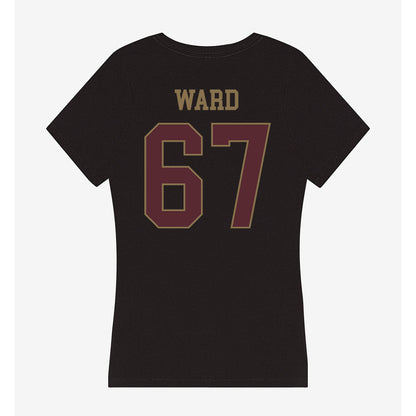 Texas State - NCAA Football : Preston Ward - Women's V-Neck T-Shirt-1