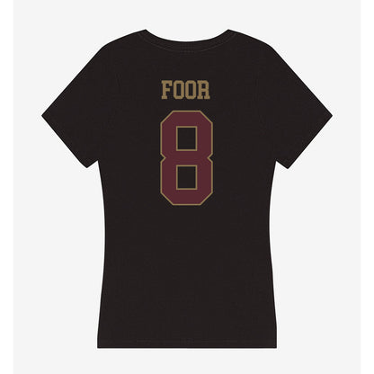 Texas State - NCAA Baseball : Daylen Foor - Women's V-Neck T-Shirt-1