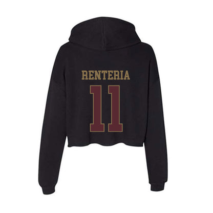 Texas State - NCAA Softball : Ava Renteria - Women's Crop Fleece Hoodie-1