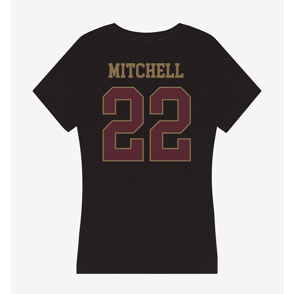 Texas State - NCAA Football : Will Mitchell - Women's V-Neck T-Shirt-1