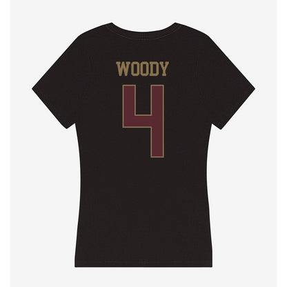 Texas State - NCAA Football : Tae Woody - Women's V-Neck T-Shirt-1