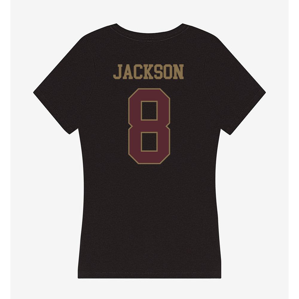Texas State - NCAA Football : Brad Jackson - Women's V-Neck T-Shirt-1