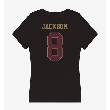 Texas State - NCAA Football : Brad Jackson - Women's V-Neck T-Shirt-1
