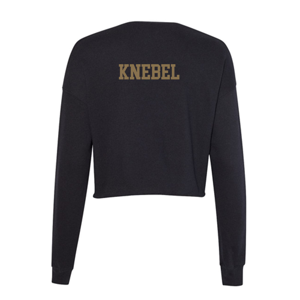 Texas State - NCAA Women's Tennis : Caden Knebel - Women's Cropped Crew Fleece-1