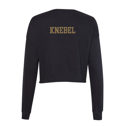 Texas State - NCAA Women's Tennis : Caden Knebel - Women's Cropped Crew Fleece-1