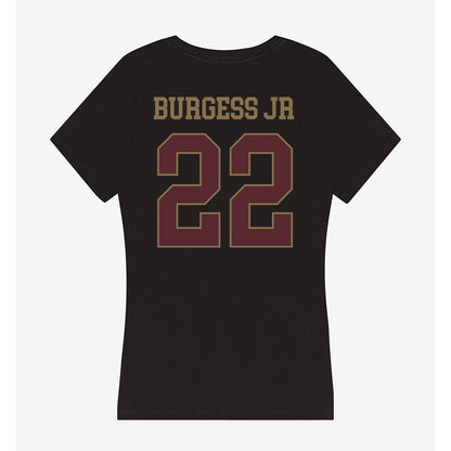 Texas State - NCAA Football : Torrance Burgess Jr - Women's V-Neck T-Shirt-1