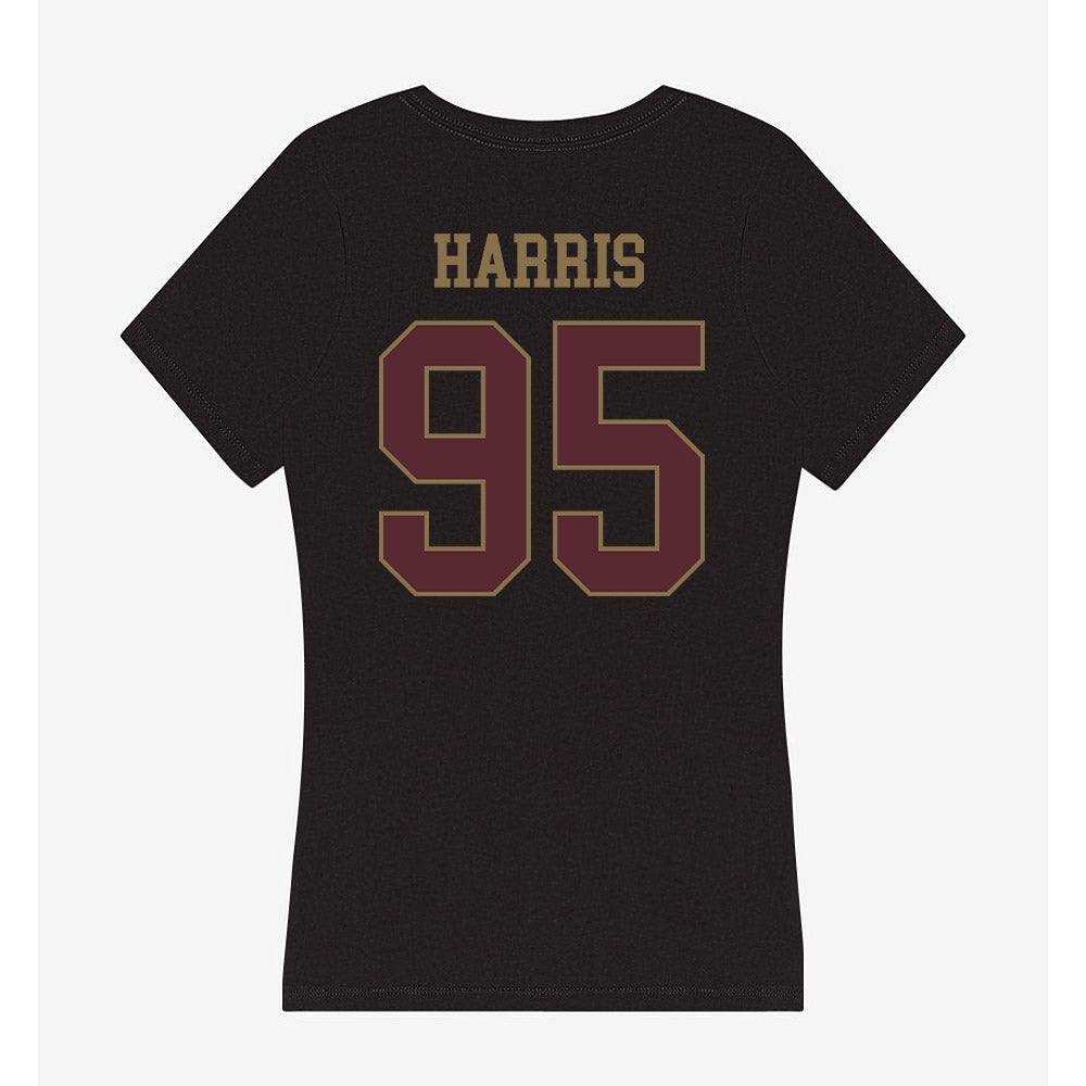 Texas State - NCAA Football : Jaylen Harris - Women's V-Neck T-Shirt-1