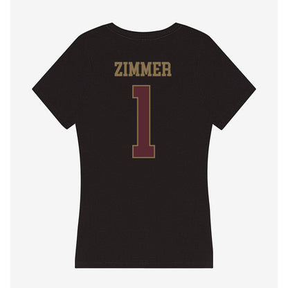Texas State - NCAA Softball : Cadee Zimmer - Women's V-Neck T-Shirt-1