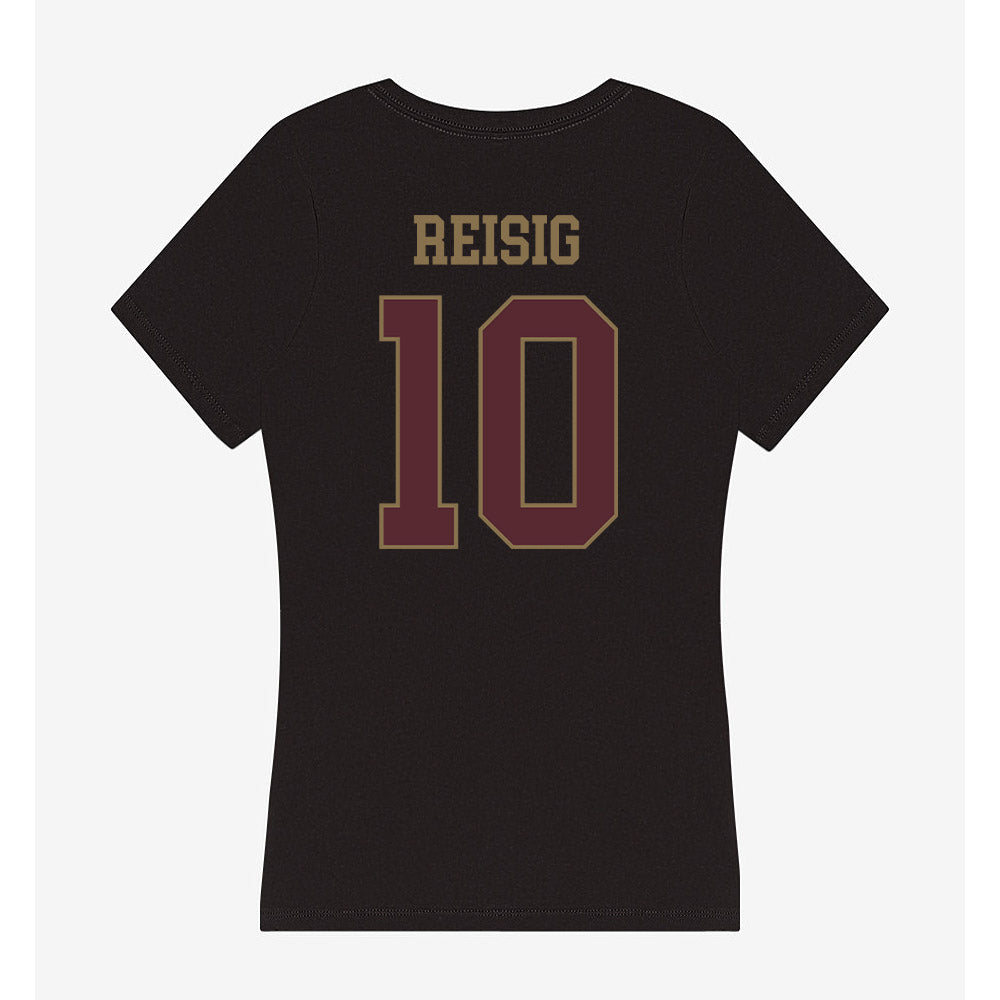 Texas State - NCAA Football : Shaker Reisig - Women's V-Neck T-Shirt-1