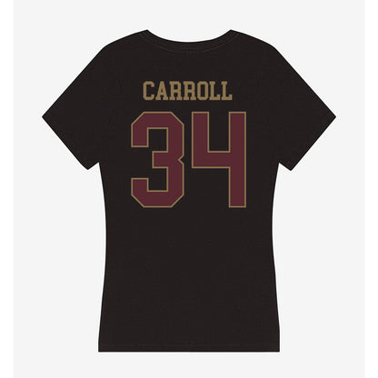Texas State - NCAA Baseball : Coll Carroll - Women's V-Neck T-Shirt-1